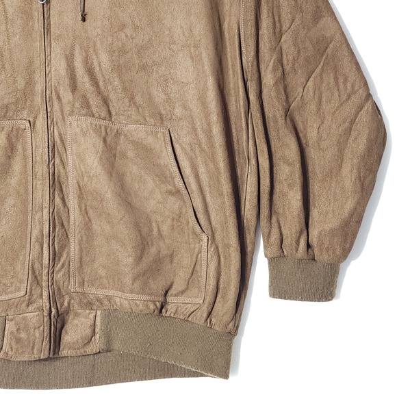 Sean John Velour Hoodie Men's Sz XXL Brown Hip Hop Punk Full Zip Up Logo Y2K 90s - Picture 10 of 12